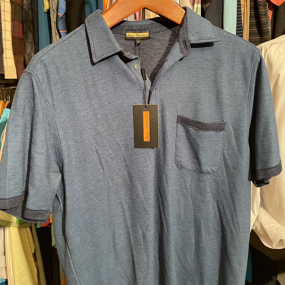 (New) Men’s Designer Polo / Medium / Blue